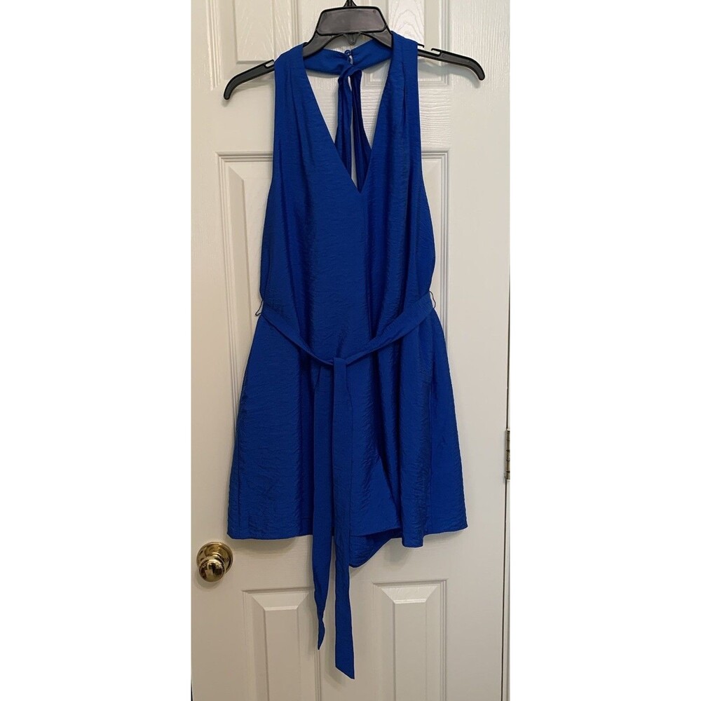 Antonio Melani Womens Size Small Mazi Riptide Romper Blue Sea La Vie V neck New